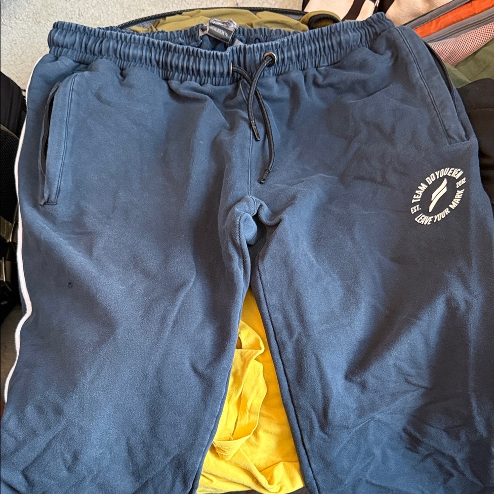 DOYOUEVEN Charcoal Joggers with Logo